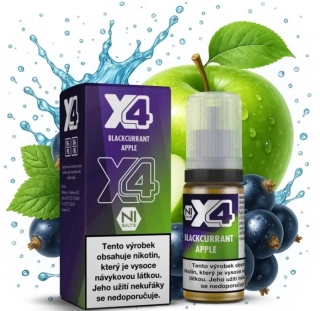 Liquid X4 Bar Juice - Černý rybíz a jablko (Blackcurrant Apple) 10ml