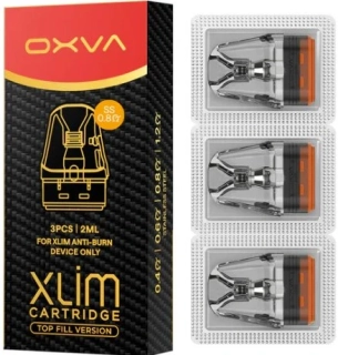 OXVA Xlim Top Fill SS cartridge 0,8ohm 2ml 3Pack 