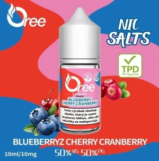 Liquid Oree SALT Blueberry cherry cranberry - Borůvka třešeň brusinka 10ml