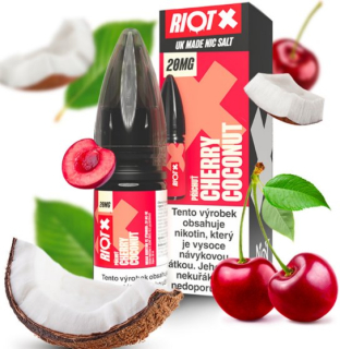 Liquid RIOT X Salt Cherry Coconut (Třešeň a kokos) 10ml