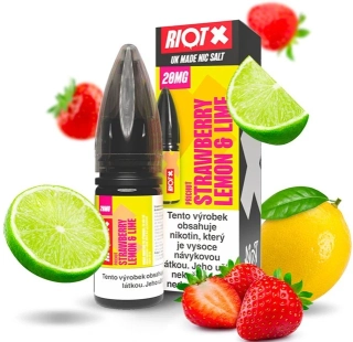 Liquid RIOT X Salt Strawberry Lemon & Lime (Jahoda, citron a limetka) 10ml